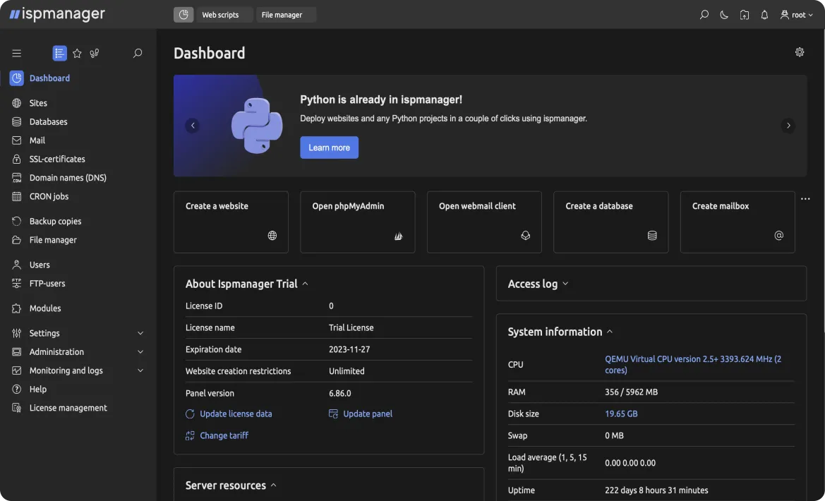 VPS VDS сервер купить в Минске, аренда виртуального выделенного сервера на хостинге